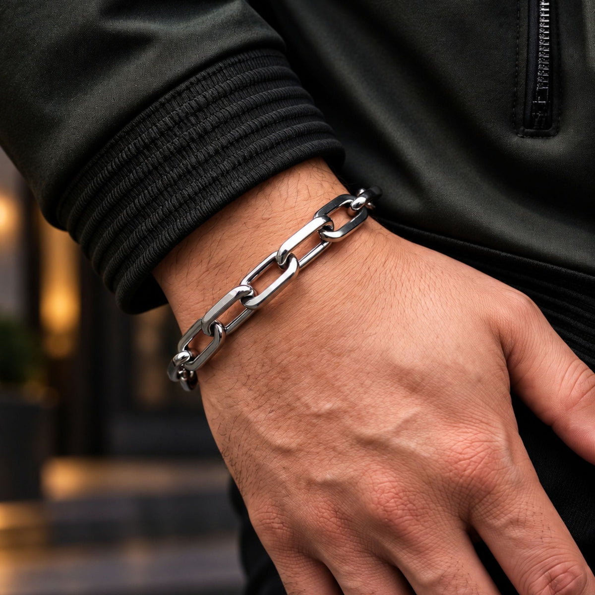 THE MEN THING Steel Bracelets REGENT ELITE - Pure Titanium Steel Bracelet for Men & Boys (8inch)