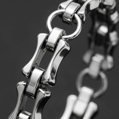 THE MEN THING Steel Bracelets ROADLINK SILVER - Stainless Steel Bracelet, Silver Color - 8 inch for Men & Boys