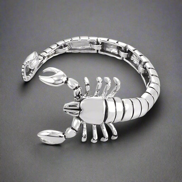 SCORPINOX SILVER - 12 mm Pure Titanium Steel Bracelet, Bracelet with hook buckle for Men & Boy (8inch)