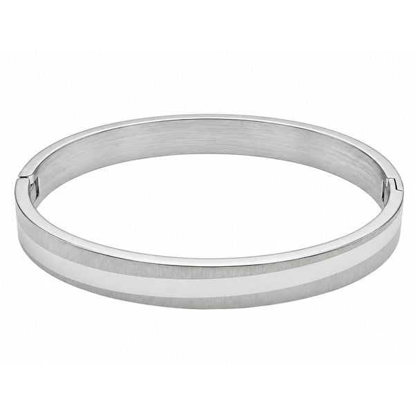 SILVER TRACK - Pure Stainless Steel Bangle, Silver Color (8 inch) for Men & Boys