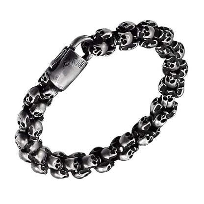 THE MEN THING Steel Bracelets SKULLIX - 14mm Pure Titanium Steel Bracelet for Men & Boy (8inch)