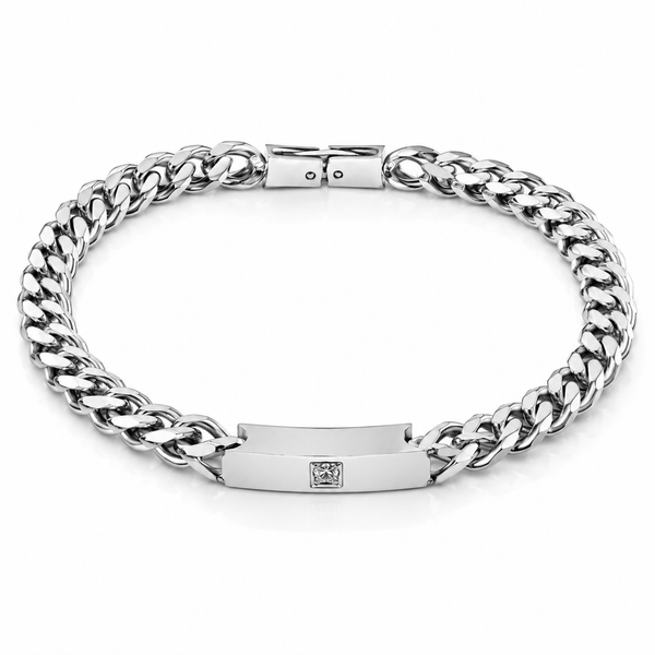 STEEL NEXUS - 6mm Pure Titanium Steel Bracelet with Snap-lock Clasp for Men & Boy (8 inch)