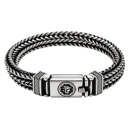 THE MEN THING Steel Bracelets STRIX LINK - "10"mm Pure Stainless Steel Bracelet with Open Box Clasps for Men & Boy (9 inch)