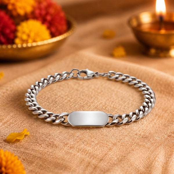 The Perfect Rakhi Gift For Every Brother – ANCHOR TAG - Stainless Steel Bracelet With Timeless Style (8 inch)