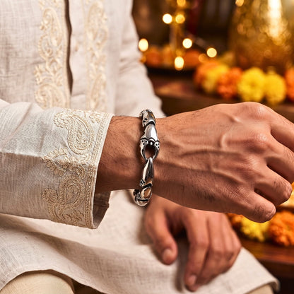 THE MEN THING Steel Bracelets The Perfect Rakhi Gift For Every Brother – CRABLOCK - Premium Titanium Steel Bracelets With Timeless Style (8inch)