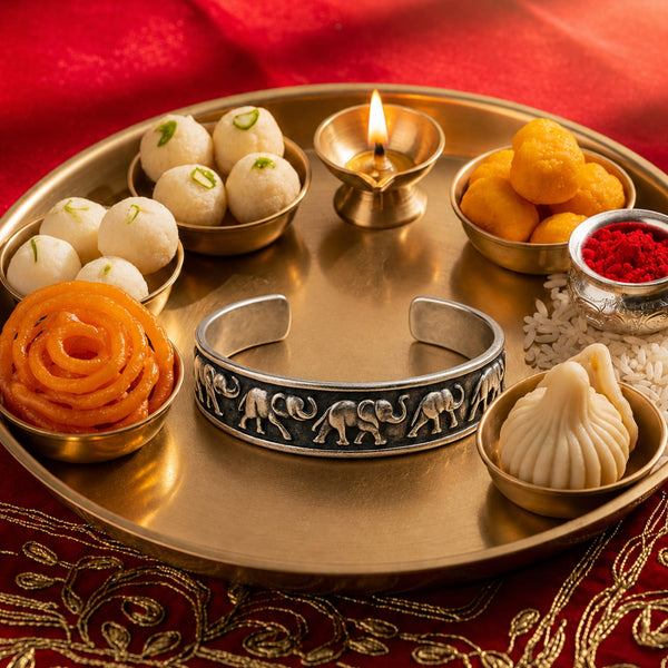 The Perfect Rakhi Gift For Every Brother – ELEPHANT GRACE - Premium Stainless Steel Open Bangle Bracelets With Timeless Style (Adjustable)