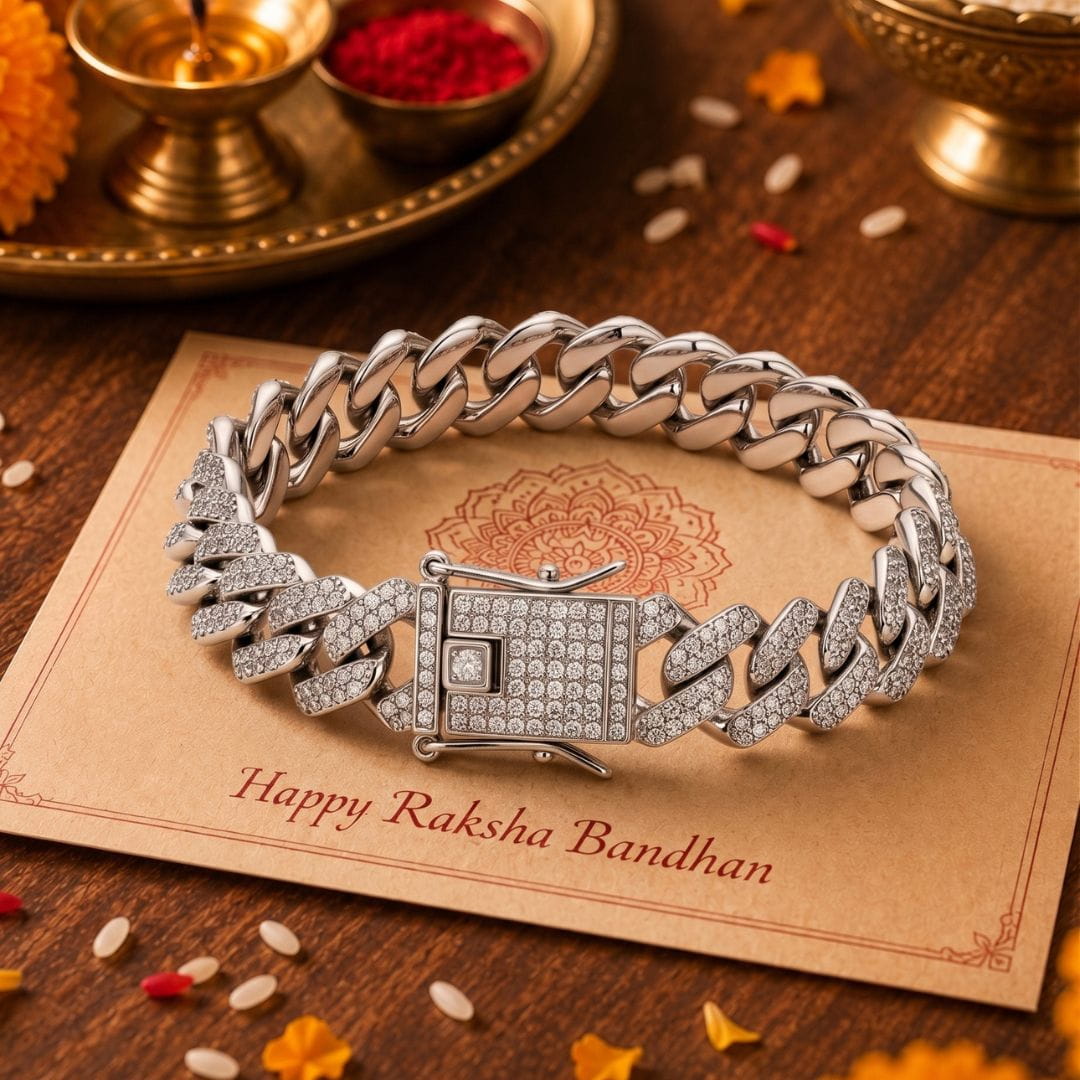 THE MEN THING Steel Bracelets The Perfect Rakhi Gift For Every Brother – ICELOCK - Stainless Steel Bracelet With Timeless Style (8 inch)