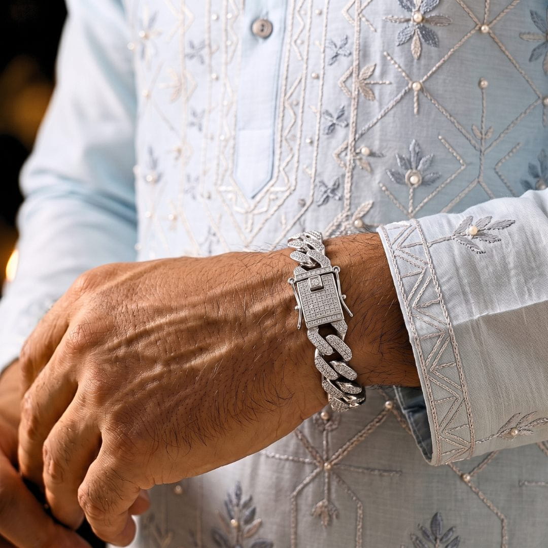 THE MEN THING Steel Bracelets The Perfect Rakhi Gift For Every Brother – ICELOCK - Stainless Steel Bracelet With Timeless Style (8 inch)