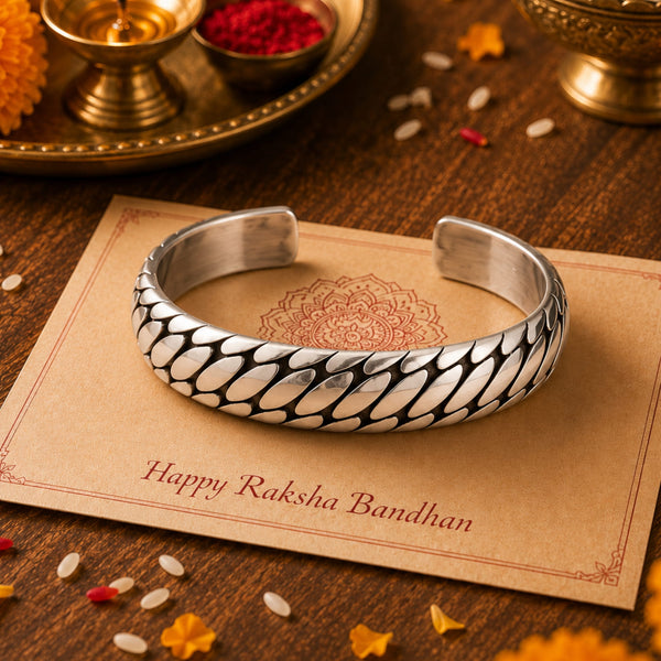 The Perfect Rakhi Gift For Every Brother – IRON HYDRA - Premium Stainless Steel Open Bangle Bracelets With Timeless Style (Adjustable)