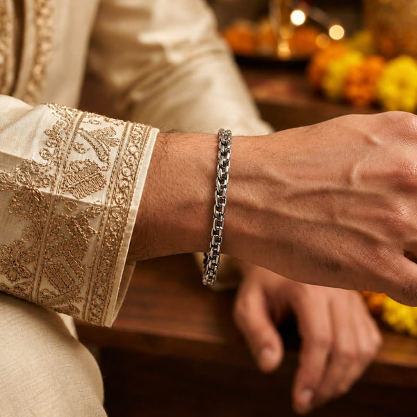 The Perfect Rakhi Gift For Every Brother – STEELBOX - Premium Stainless Steel Bracelets With Timeless Style (7inch)