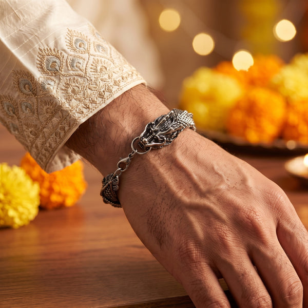The Perfect Rakhi Gift For Every Brother – TIBETAN DRAGON - Premium Alloy Bracelets With Timeless Style (8inch)