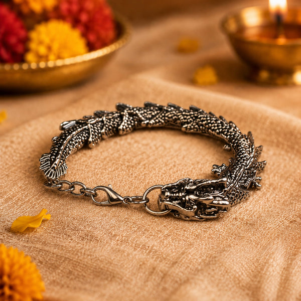 The Perfect Rakhi Gift For Every Brother – TIBETAN DRAGON - Premium Alloy Bracelets With Timeless Style (8inch)