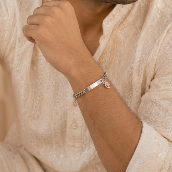 The Perfect Rakhi Gift For Every Brother – TREE CHARM STEEL - Pure Titanium Steel Bracelet With Timeless Style (8-9 Inch)