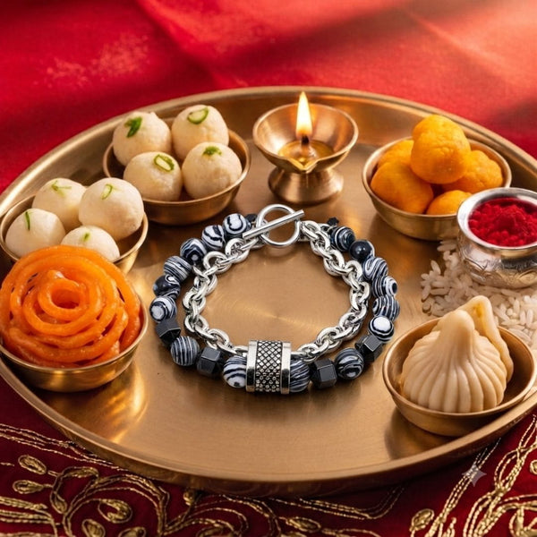 The Perfect Rakhi Gift For Every Brother – WOLF TRAIL GREY - Stainless Steel Bracelet With Timeless Style (8 inch)