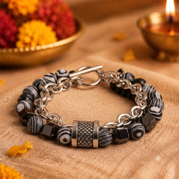 The Perfect Rakhi Gift For Every Brother – WOLF TRAIL GREY - Stainless Steel Bracelet With Timeless Style (8 inch)