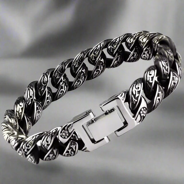 టైటాన్ - 13 మిమీ స్వచ్ఛమైన టైటానియం స్టీల్ బ్రాస్‌లెట్, పురుషులు & అబ్బాయి (8 ఇంచ్) కోసం హుక్ బకిల్‌తో కూడిన బ్రాస్‌లెట్