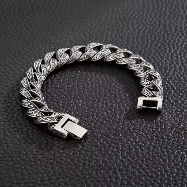 టైటాన్ - 13 మిమీ స్వచ్ఛమైన టైటానియం స్టీల్ బ్రాస్‌లెట్, పురుషులు & అబ్బాయి (8 ఇంచ్) కోసం హుక్ బకిల్‌తో కూడిన బ్రాస్‌లెట్