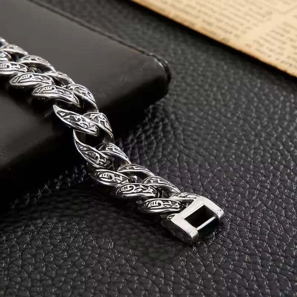 టైటాన్ - 13 మిమీ స్వచ్ఛమైన టైటానియం స్టీల్ బ్రాస్‌లెట్, పురుషులు & అబ్బాయి (8 ఇంచ్) కోసం హుక్ బకిల్‌తో కూడిన బ్రాస్‌లెట్