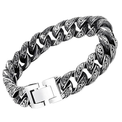THE MEN THING Steel Bracelets TITAN - 13mm Pure Titanium Steel Bracelet for Men & Boy (8inch)