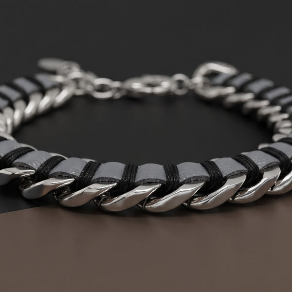 TITAN BRAID - 9mm Pure Titanium Steel Bracelet with Snap-lock Clasp for Men & Boy (8 inch)