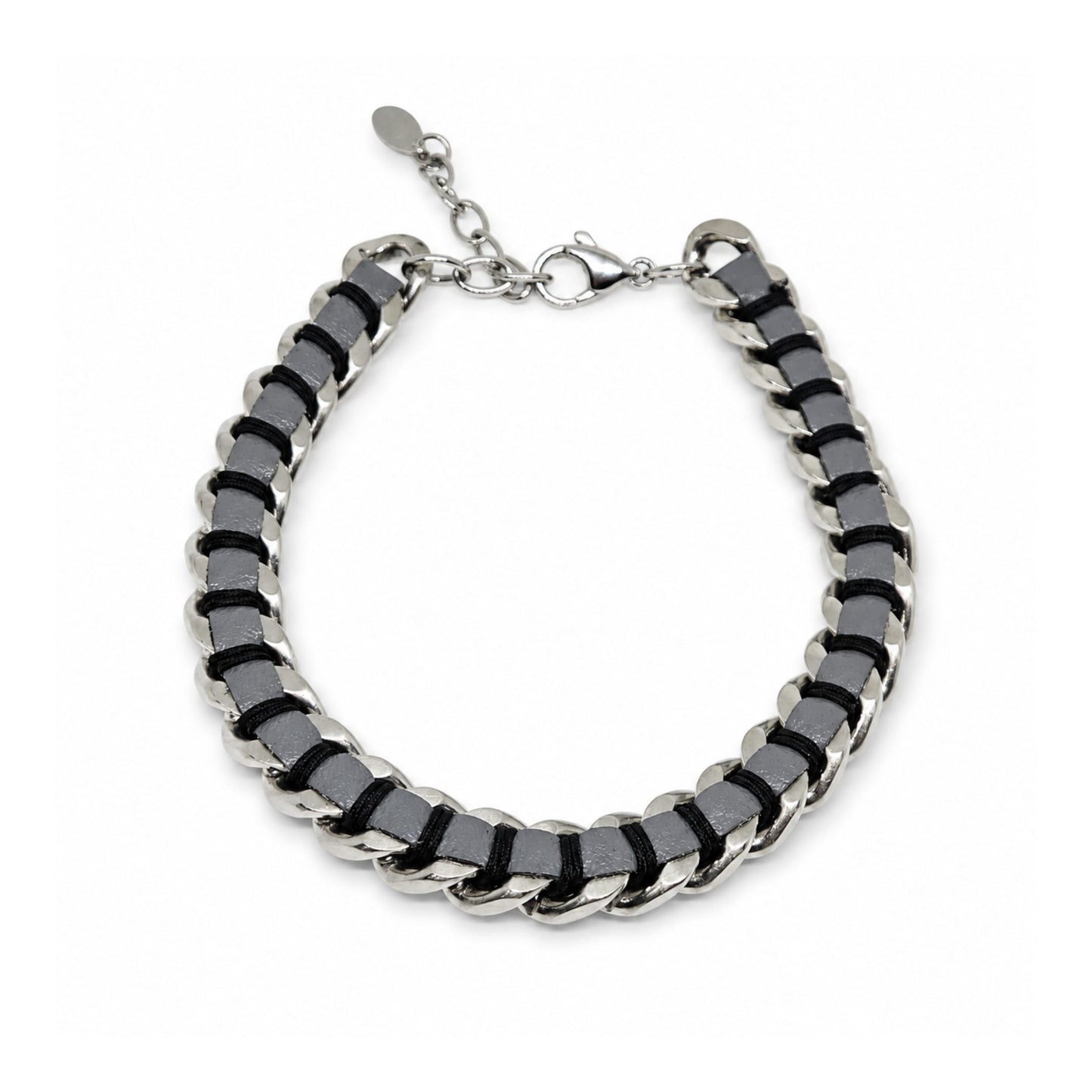 THE MEN THING Steel Bracelets TITAN BRAID - 9mm Pure Titanium Steel Bracelet with Snap-lock Clasp for Men & Boy (8 inch)