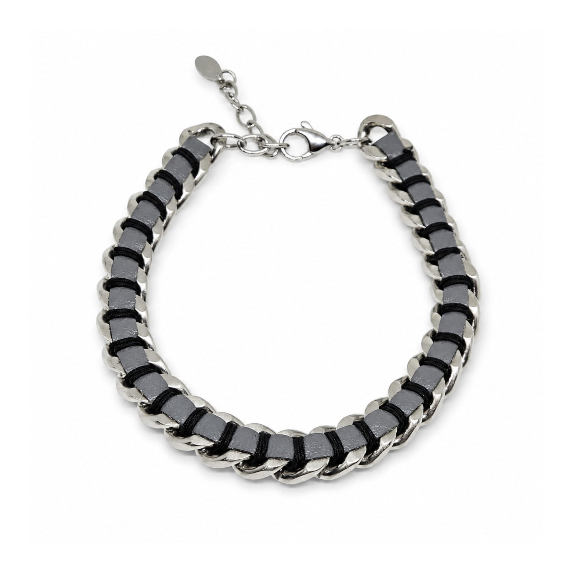 THE MEN THING Steel Bracelets TITAN BRAID - 9mm Pure Titanium Steel Bracelet with Snap-lock Clasp for Men & Boy (8 inch)
