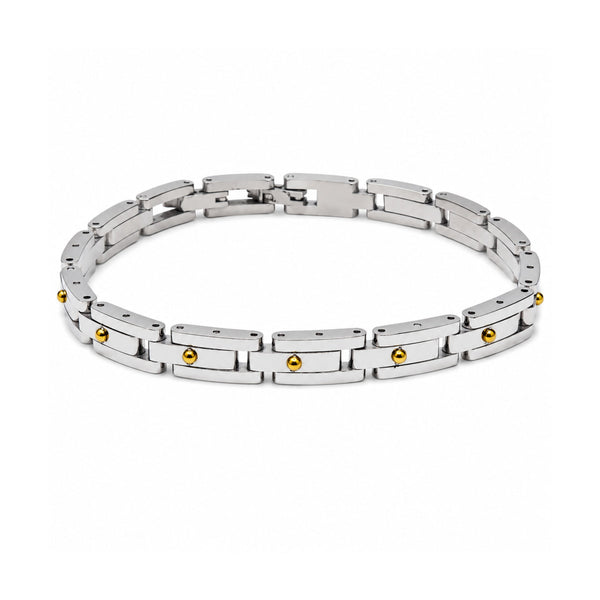 TITAN LINK STEEL - 8mm Pure Titanium Steel Bracelet with Snap-lock Clasp for Men & Boy (8 inch)