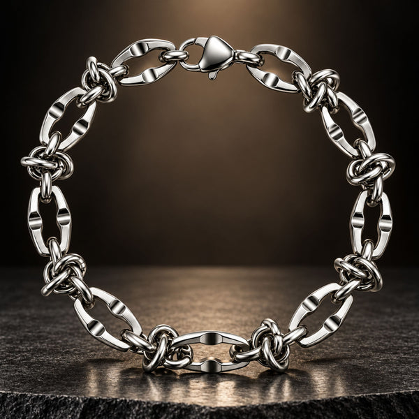 VANGUARD LINK - 7mm Titanium Steel Bracelet with Lobster Clasp for Men & Boy (8 inch)
