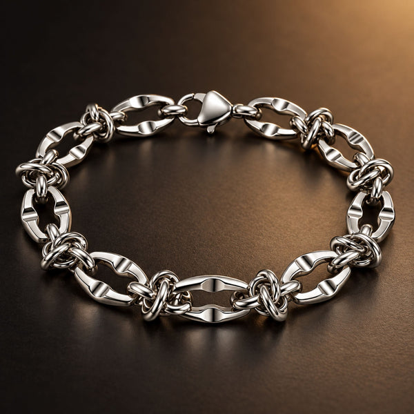 VANGUARD LINK - 7mm Titanium Steel Bracelet with Lobster Clasp for Men & Boy (8 inch)