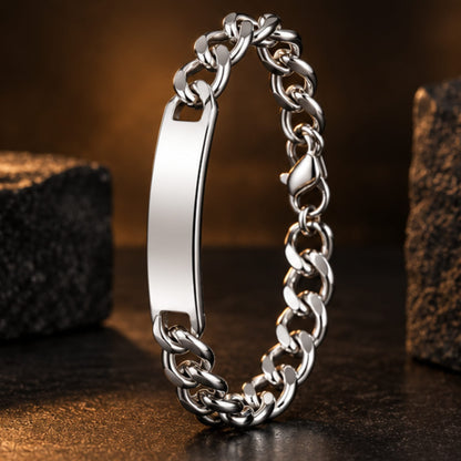 THE MEN THING Steel Bracelets VORTEX LINK - 46mm Titanium Steel Bracelet with Lobster Clasp for Men & Boy (8 inch)