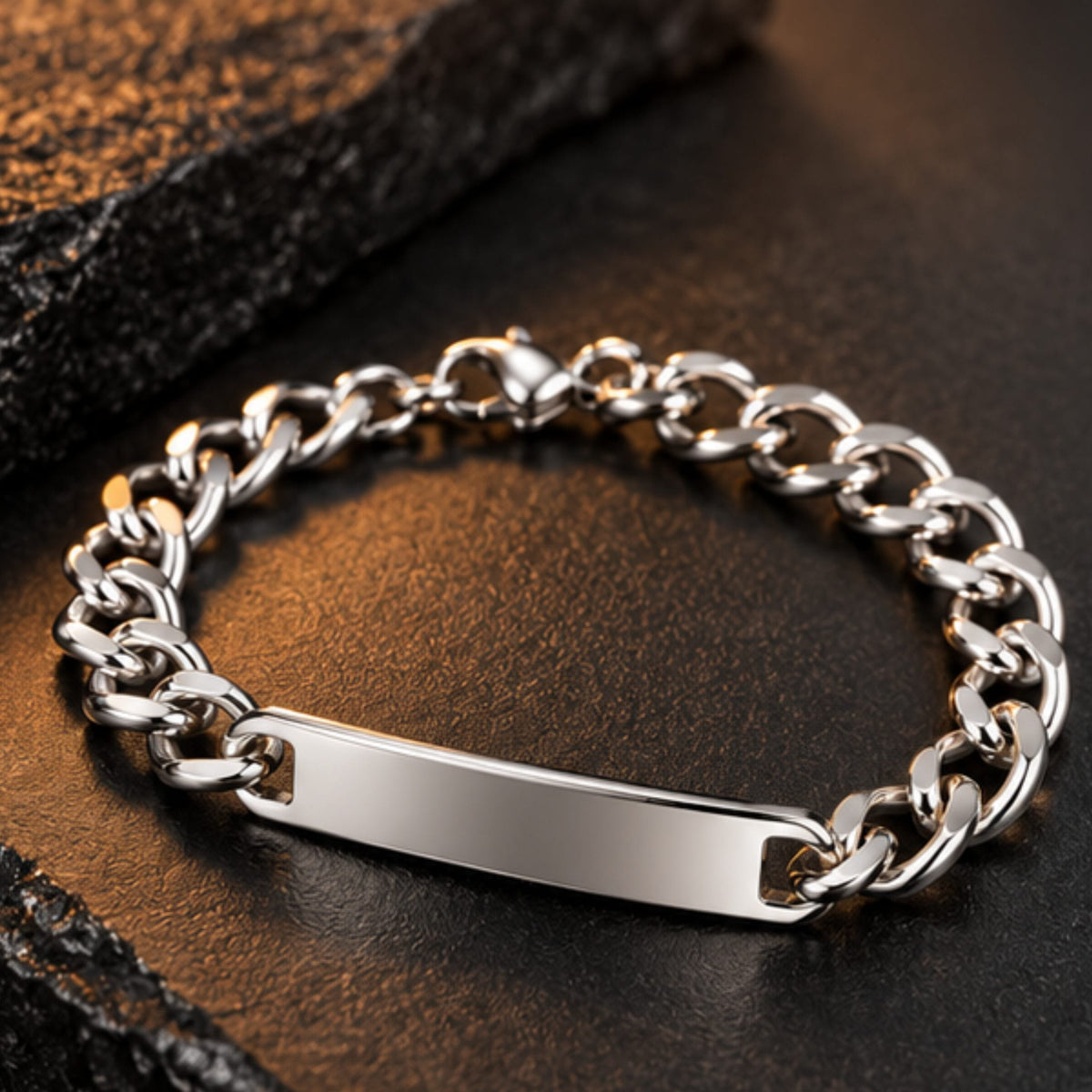 THE MEN THING Steel Bracelets VORTEX LINK - 46mm Titanium Steel Bracelet with Lobster Clasp for Men & Boy (8 inch)