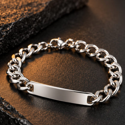 THE MEN THING Steel Bracelets VORTEX LINK - 46mm Titanium Steel Bracelet with Lobster Clasp for Men & Boy (8 inch)