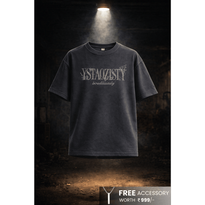 THE MEN THING STILL FORM BOX TEE Oversized T-Shirt – Charcoal Ash