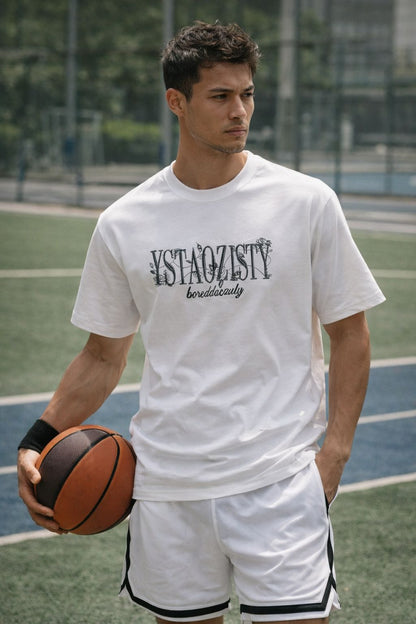 THE MEN THING STILL FORM BOX TEE Oversized T-Shirt – Pure White