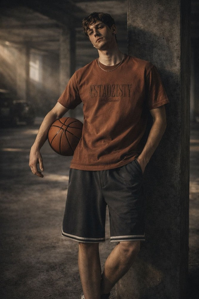 THE MEN THING STILL FORM BOX TEE Oversized T-Shirt – Sandstone Tan