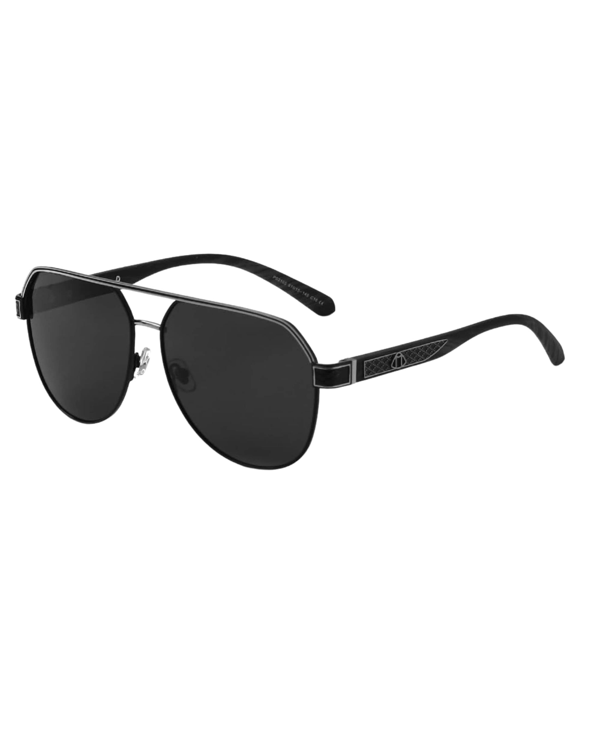 THE MEN THING Sunglasses 2105 DARK HEX -  Aviator  Style - HD Polarised Sunglasses for Men - UV400 Protection, Stainless Steel Frame
