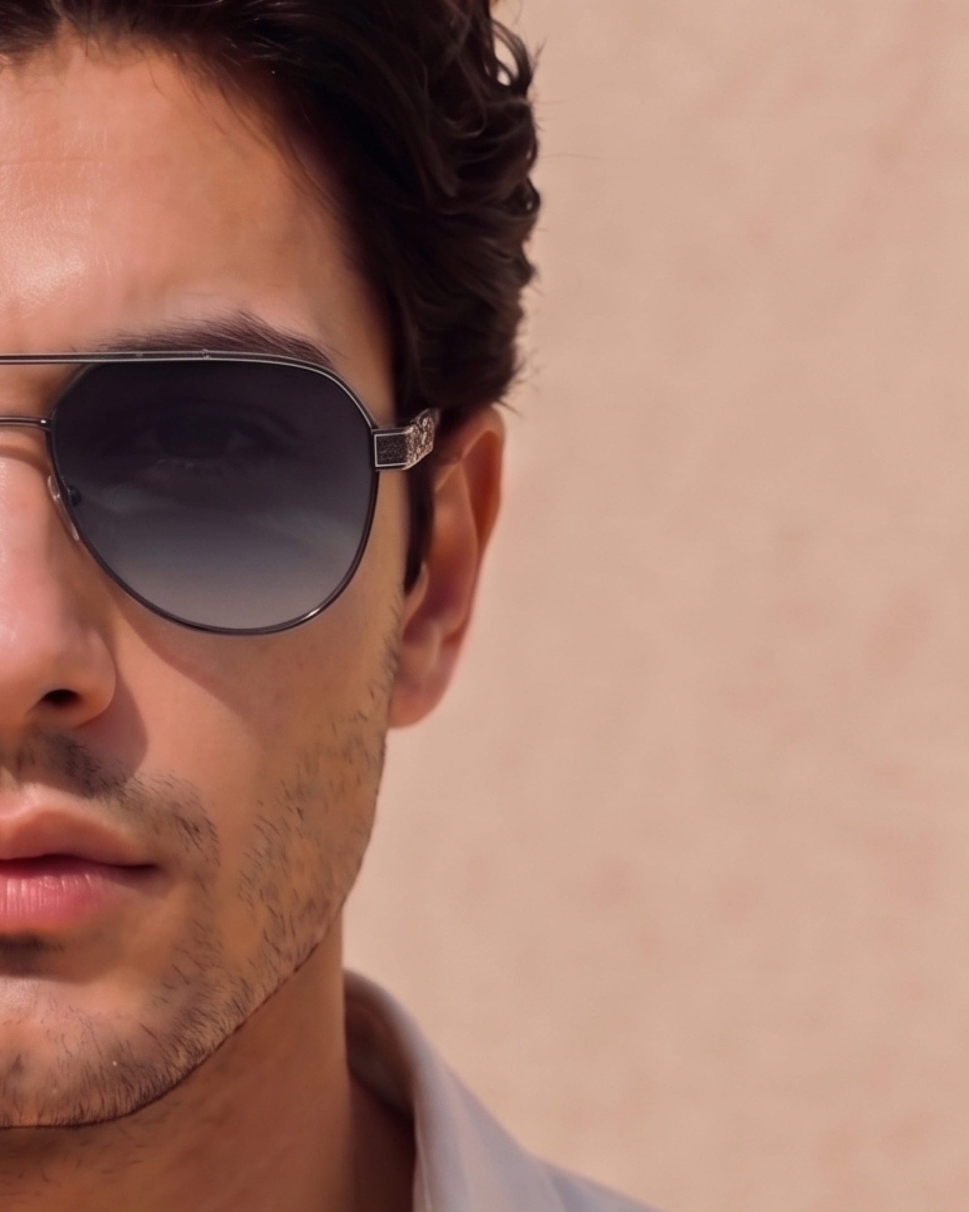 THE MEN THING Sunglasses 2105 DARK HEX -  Aviator  Style - HD Polarised Sunglasses for Men - UV400 Protection, Stainless Steel Frame