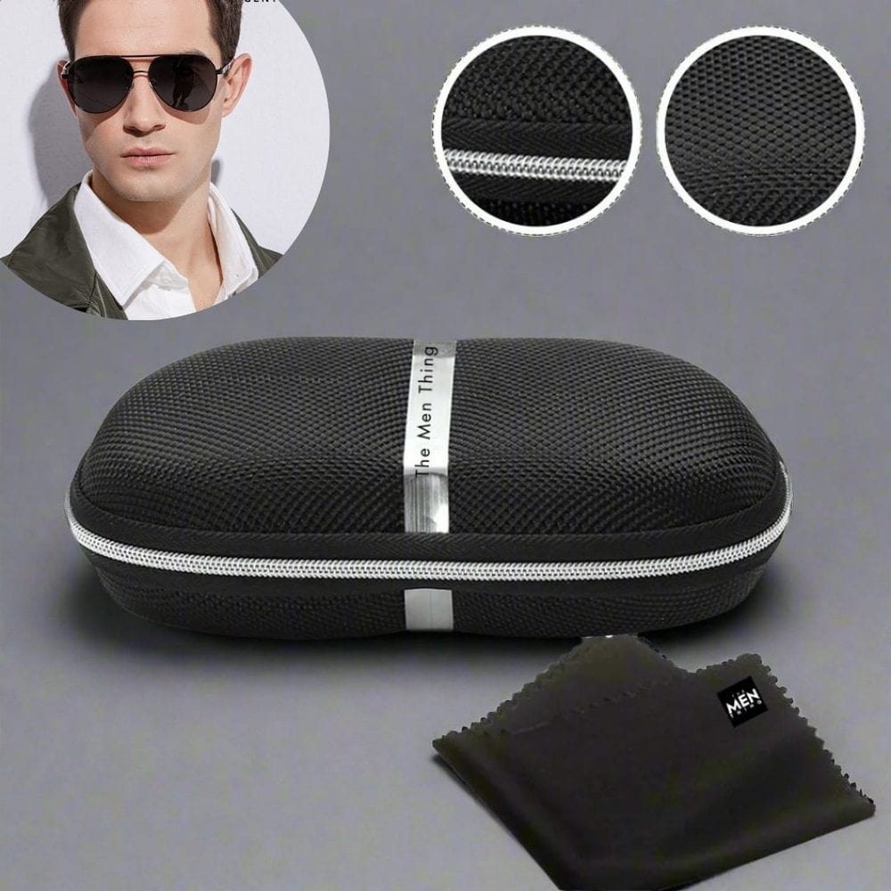 THE MEN THING Sunglasses 2107 SOLAR CREST - Aviator Style - HD Polarised Sunglasses for Men - UV400 Protection, Stainless Steel Frame