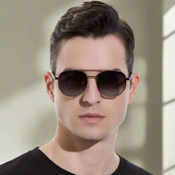 2141 - COBALT GLEAM - HD Polarised Sunglasses for Men - UV400 Protection, Stainless Steel Frame - Gradual Blue Grey