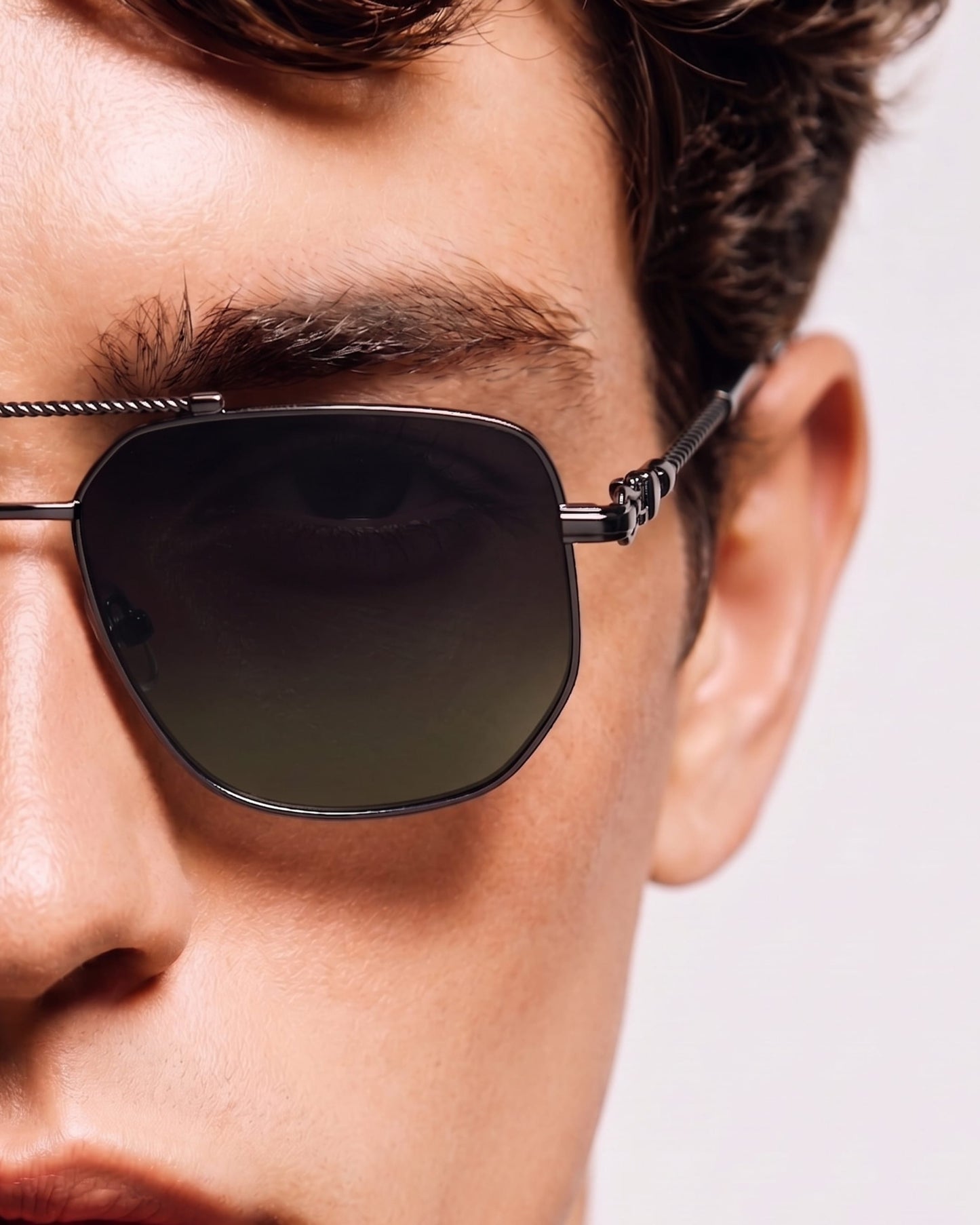 THE MEN THING Sunglasses 2163 ELITE VISION -  Navigator Style - HD Polarised Sunglasses for Men - UV400 Protection, Stainless Steel Frame