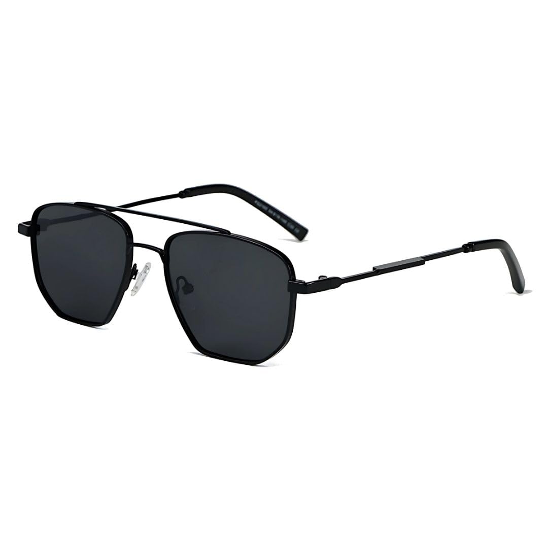 THE MEN THING Sunglasses 2165 - RAVEN VISION - HD Polarised Sunglasses for Men - UV400 Protection, Stainless Steel Frame - Black Grey