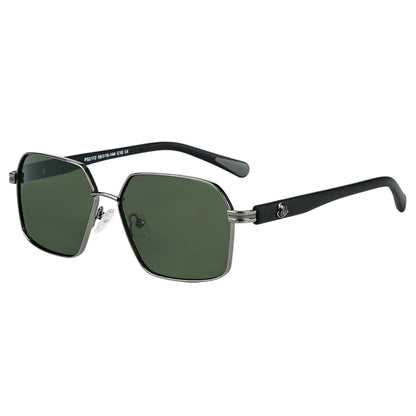 THE MEN THING Sunglasses 2172 HEX EDGE -  Geomatric Style - HD Polarised Sunglasses for Men - UV400 Protection, Stainless Steel Frame