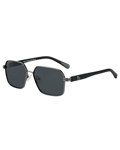 THE MEN THING Sunglasses 2172 HEX EDGE -  Geomatric Style - HD Polarised Sunglasses for Men - UV400 Protection, Stainless Steel Frame