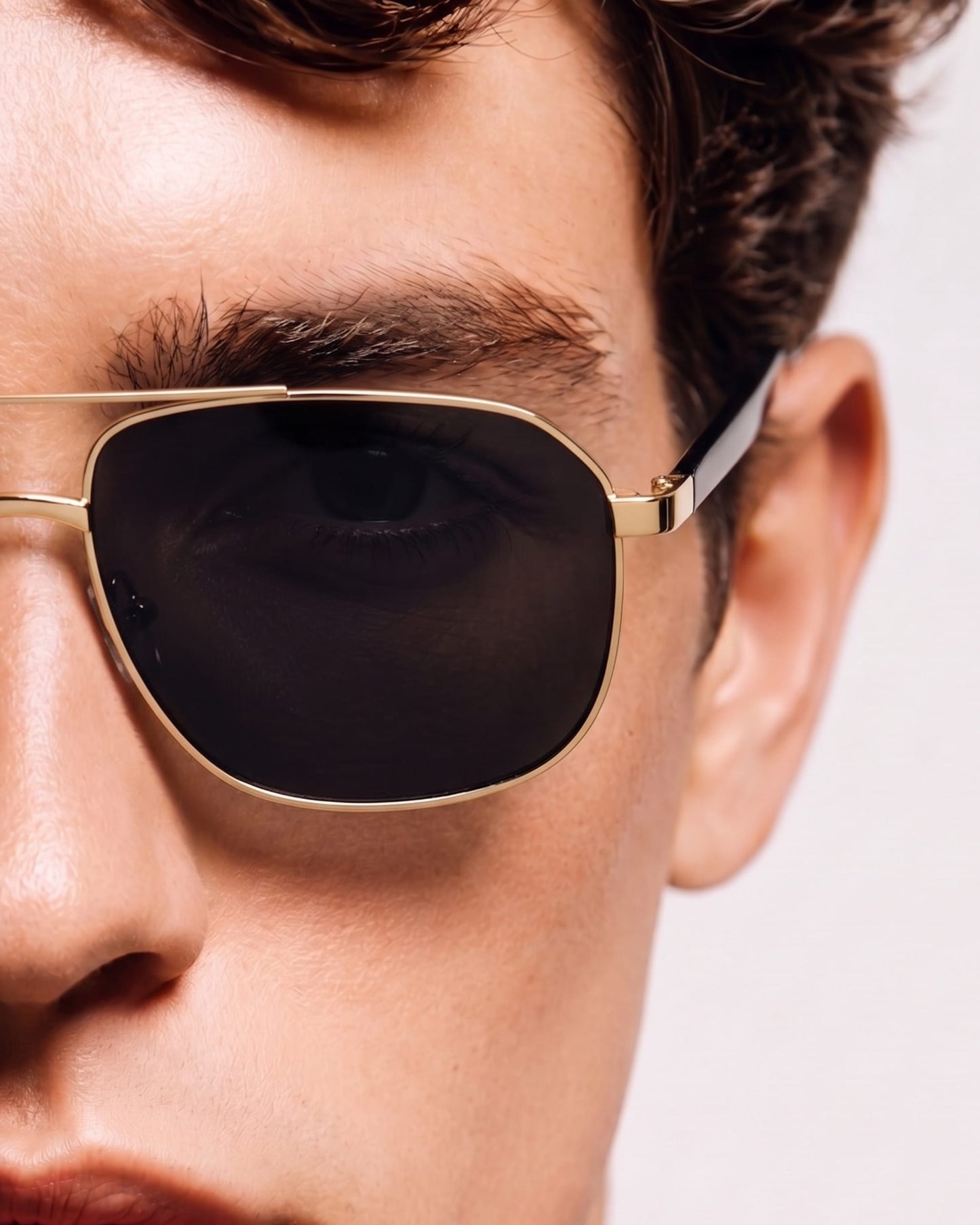 THE MEN THING Sunglasses 2174 ECLIPSE EDGE -   Square Aviator Style - HD Polarised Sunglasses for Men - UV400 Protection, Stainless Steel Frame