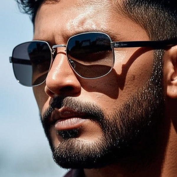 2176 SAFFRON TINT HD Polarized Sunglasses for Men - UV400 Protection, Stainless Steel Frame