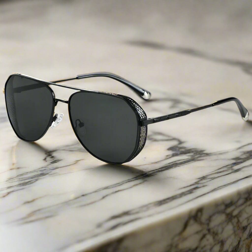 THE MEN THING Sunglasses 2181 PRESTIGE LUXE -  Aviator  Style - HD Polarised Sunglasses for Men - UV400 Protection, Stainless Steel Frame