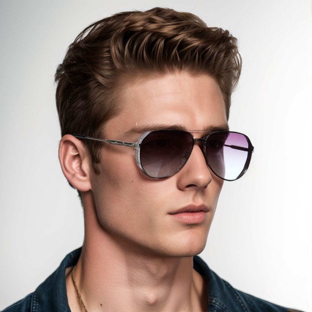 THE MEN THING Sunglasses 2181 PRESTIGE LUXE -  Aviator  Style - HD Polarised Sunglasses for Men - UV400 Protection, Stainless Steel Frame