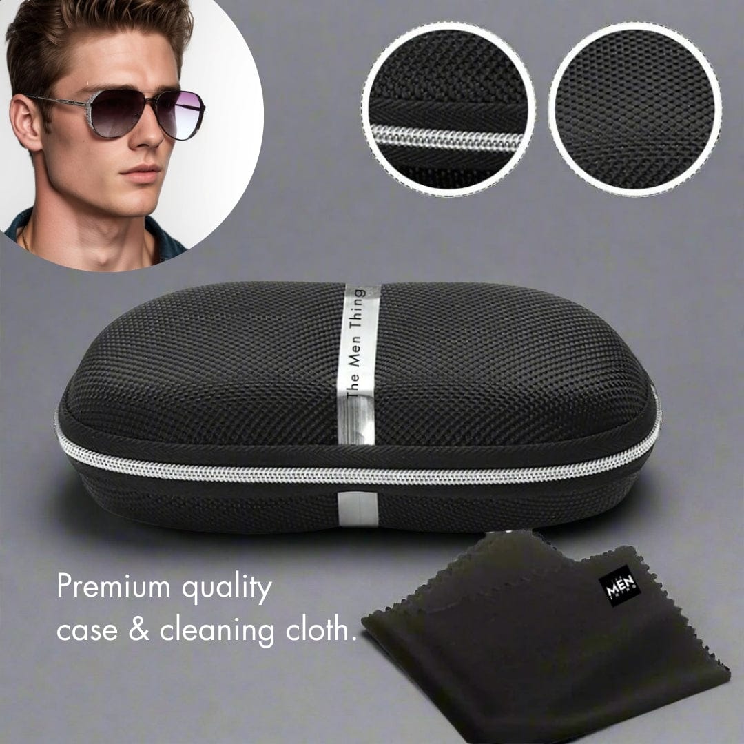 THE MEN THING Sunglasses 2181 PRESTIGE LUXE -  Aviator  Style - HD Polarised Sunglasses for Men - UV400 Protection, Stainless Steel Frame