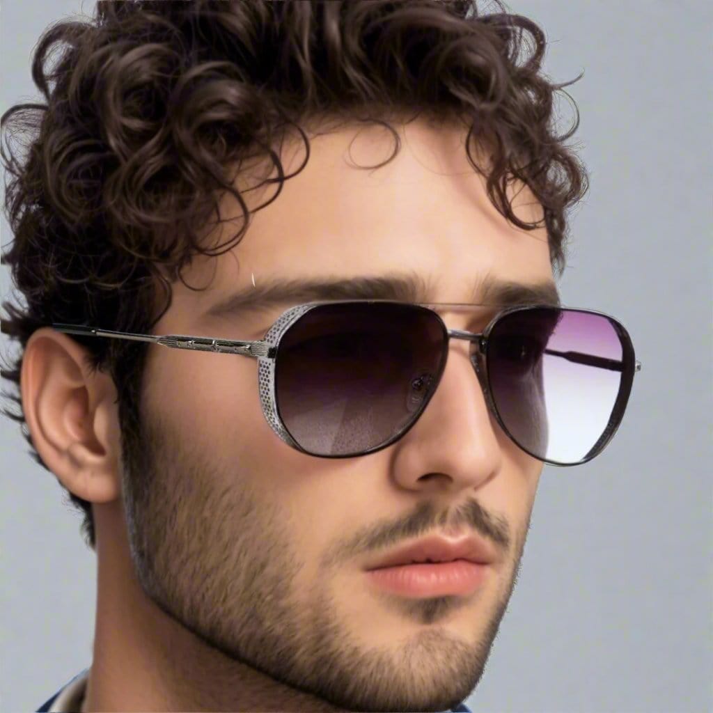 THE MEN THING Sunglasses 2181 PRESTIGE LUXE -  Aviator  Style - HD Polarised Sunglasses for Men - UV400 Protection, Stainless Steel Frame