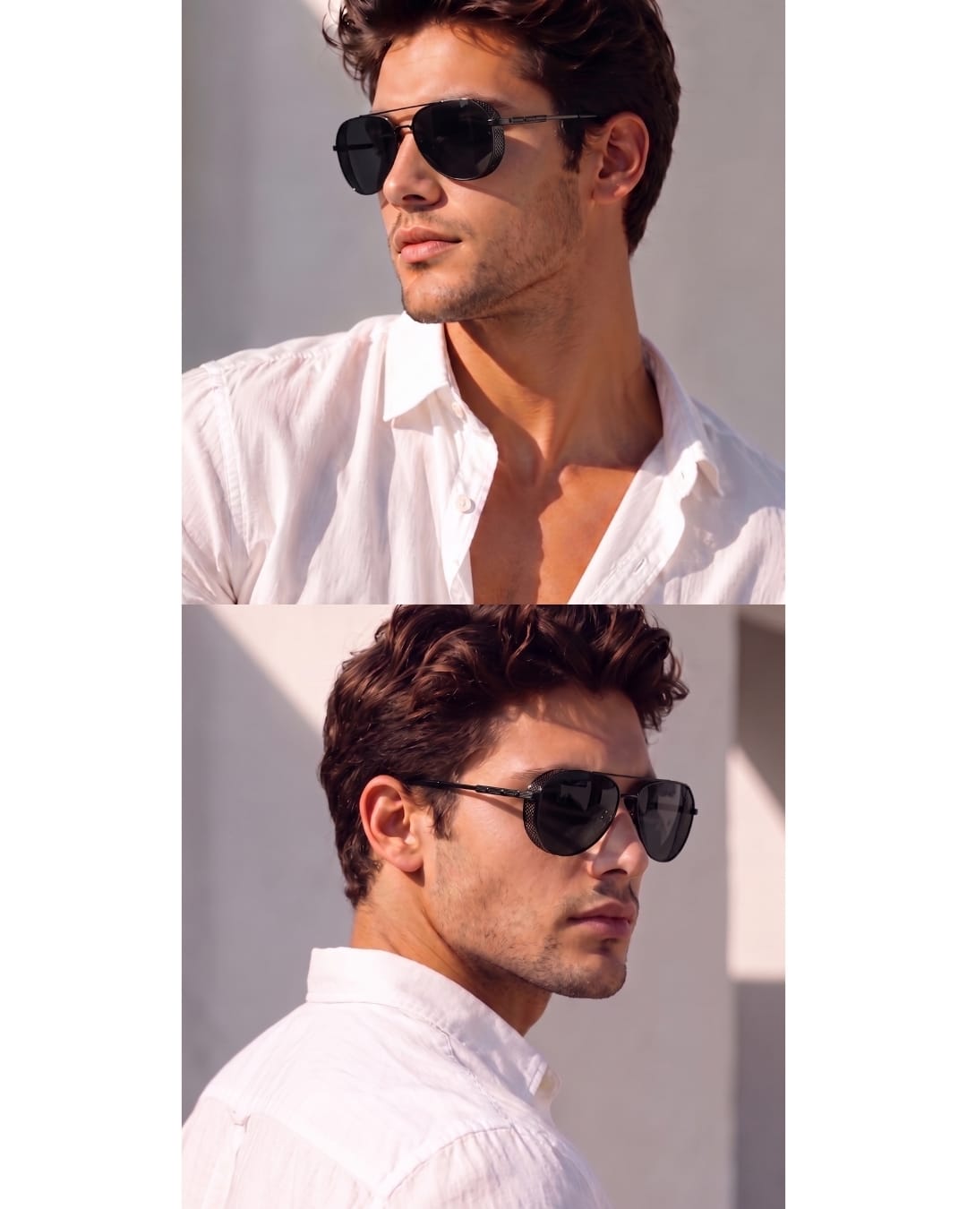 THE MEN THING Sunglasses 2181 PRESTIGE LUXE -  Aviator  Style - HD Polarised Sunglasses for Men - UV400 Protection, Stainless Steel Frame